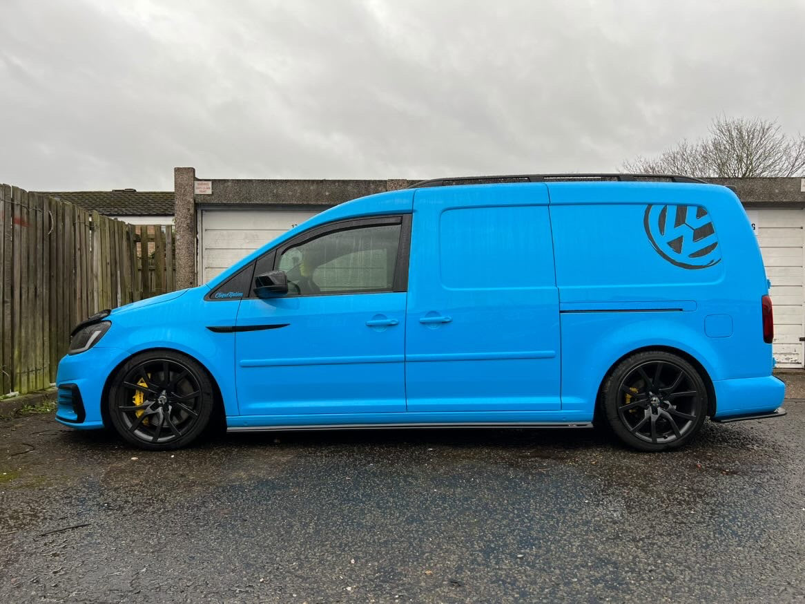 Caddy R. Side View Volkswagen Caddy MK3 2K Maxi - Side Skirt Splitters – Triple R ...