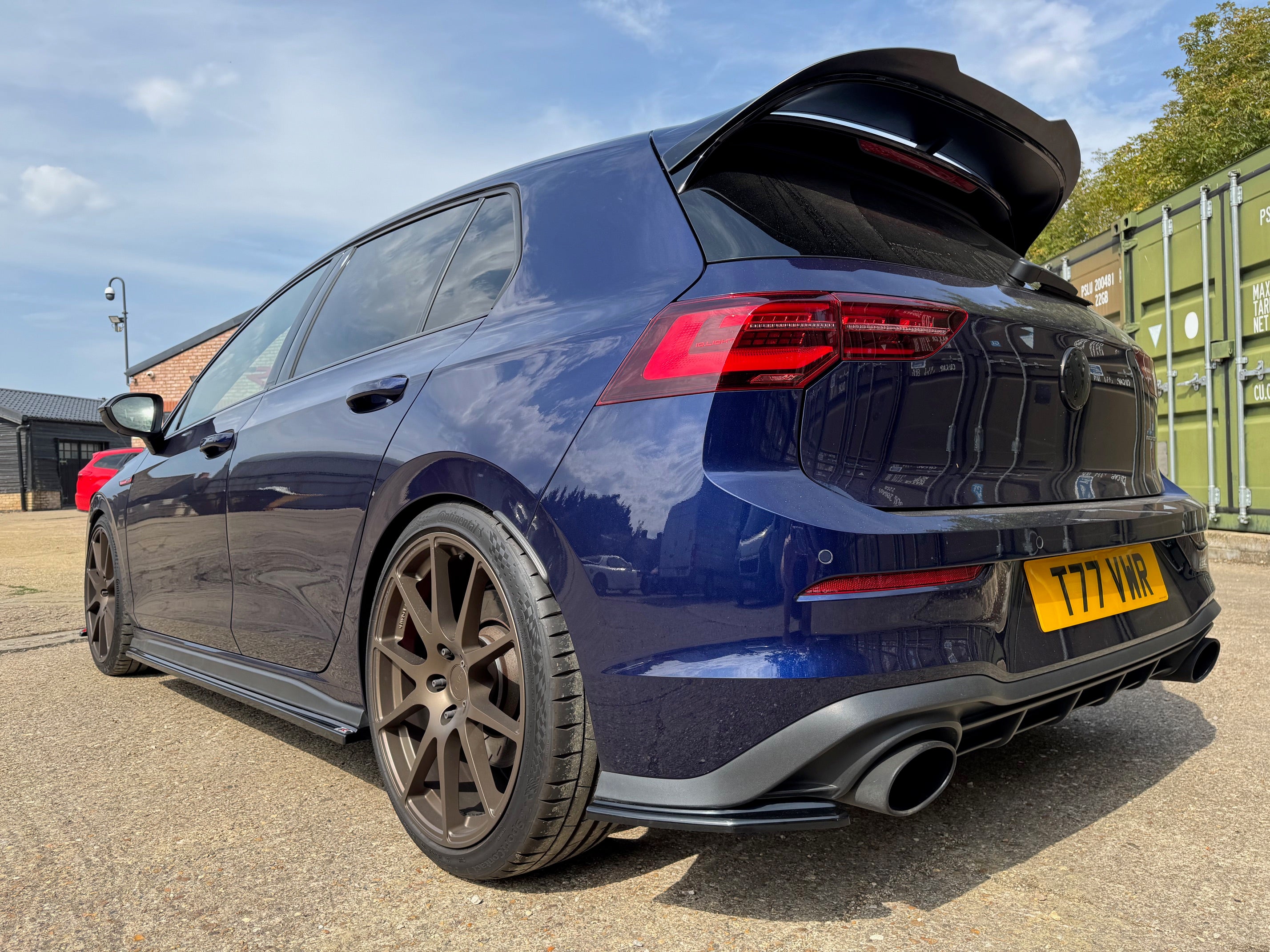 Gtd Rear Shot Volkswagen Golf MK8 GTD - Rear Spats – Triple R Composites Ltd